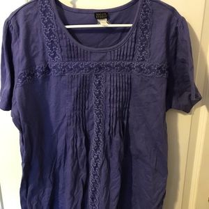 Purple Patterned Blouse